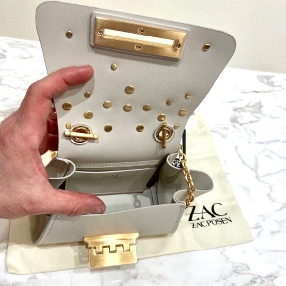 NWT Rare authentic Zac Zac Posen Eartha Mini Chain Leather Crossbody/bag - Picture 16 of 17